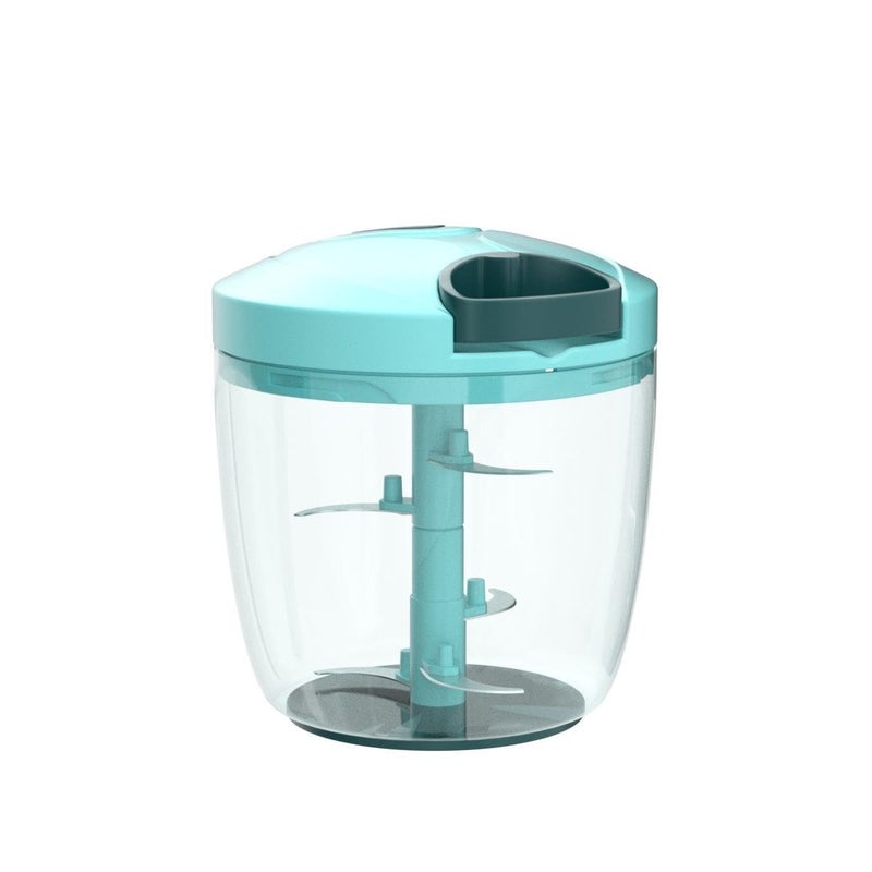 Cambom Manual Food Chopper Vegetable Cutter, Hand String Vegetable Chopper Onions Cutter for Vegetable Fruits Nuts BPA Free Food Safe Material, 900ml Blue - Image 4